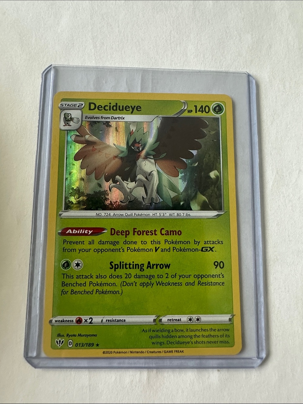 2020 Decidueye Reverse Holographic #013/189